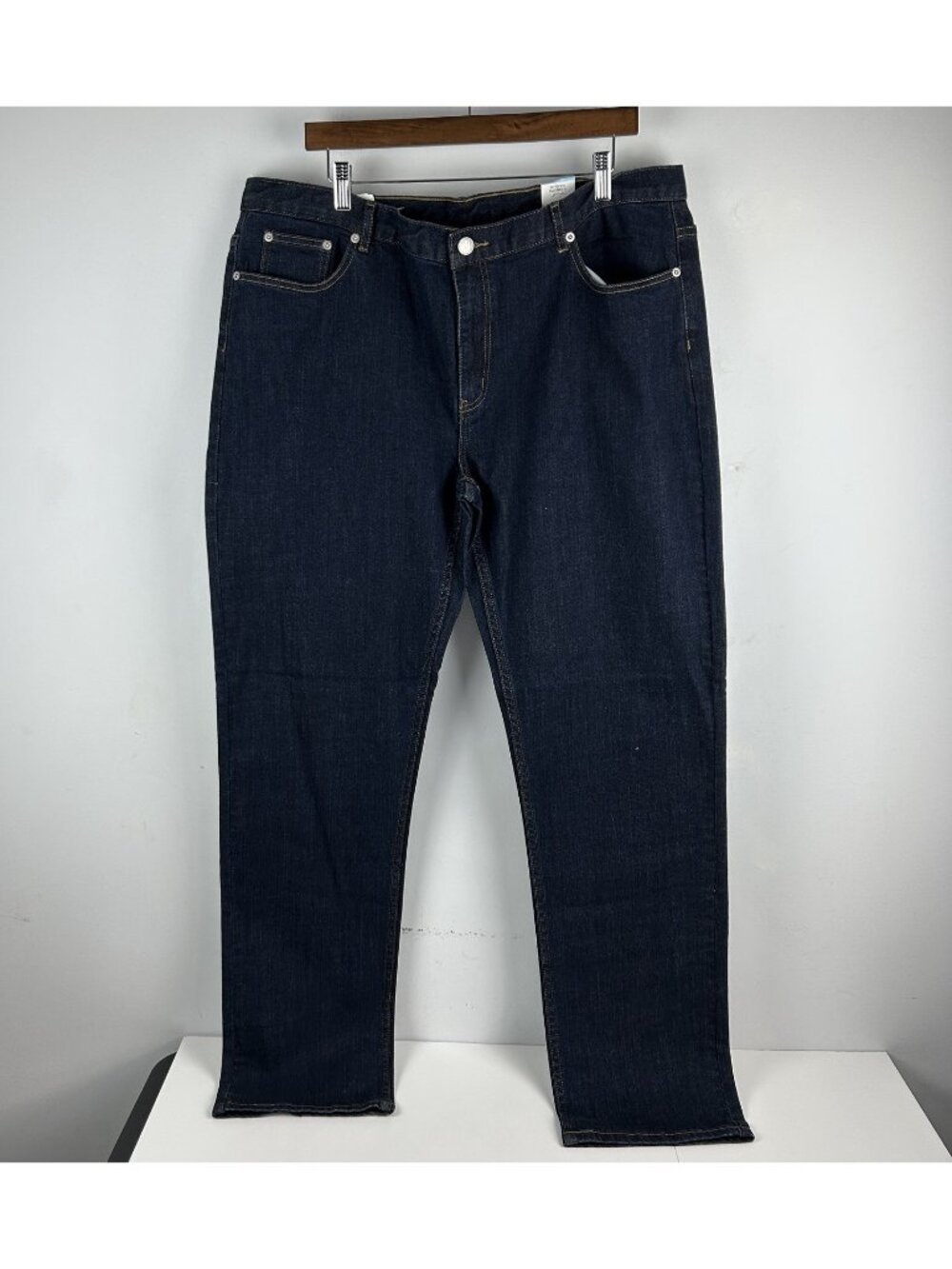J. McLaughlin Joshua Pant Blue  Stretch Jeans Size 42 X 34  (40x34) Dark Denim